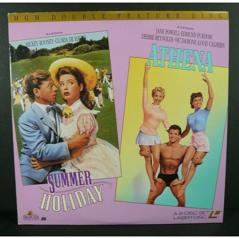 2 MOVIES! Summer Holiday 1947 & Athena 1954 - Laser Disc